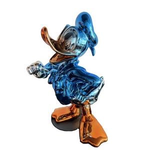 Nuova Statua Animatronica <span class=keywords><strong>di</strong></span> <span class=keywords><strong>Paperino</strong></span>, Scultura in Resina Elettroplaccata, Finitura Cromata, Statua <span class=keywords><strong>di</strong></span> <span class=keywords><strong>Paperino</strong></span> in Vetroresina - Product Image 1