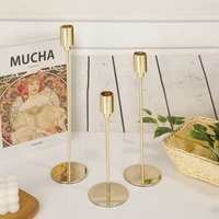 Vente en gros de bougeoirs vintage noirs et dorés pour la décoration intérieure bougeoirs en laiton doré pour Noël