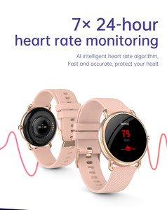 Montre connectée KINGGARD Fashion, nouvelle, étanche 3 ATM, prise en charge multilingue, moniteur de pression artérielle, moniteur de fréquence cardiaque, suivi du <span class=keywords><strong>cycle</strong></span> <span class=keywords><strong>menstruel</strong></span>, tactile. - Product Image 2