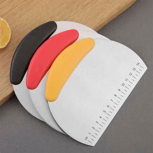 Food Grade Baking Tools Stainless Steel Dough Cutter With Scale Pizza Dough Cutter Pastry Dough Scraper - Product Image 5