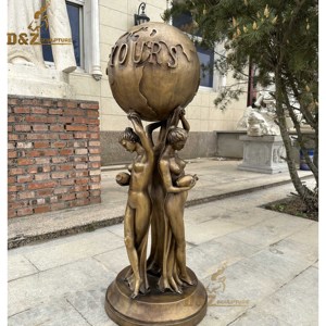 Bronzo personalizzato full size <span class=keywords><strong>il</strong></span> <span class=keywords><strong>mondo</strong></span> è la tua statua - Product Image 4