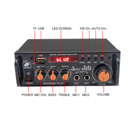 Amplificateur Numérique D10 Bluetooth 2*30W pour Voiture et Maison, Récepteur Hi-Fi