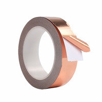 Ruban adhésif en cuivre conducteur double face, ultra fin 0,01 mm, faible résistance, pour mise à la terre et blindage