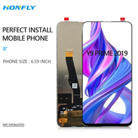 Écran tactile LCD pour téléphone portable Honfly avec numériseur pour Huawei Y9 Prime 2019, écran tactile LCD pour Honor 9X, écran LCD