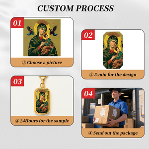 Giveluck tám kho báu Mặt dây chuyền đồ trang sức tôn giáo hình ảnh "phụ nữ của chúng tôi của vĩnh viễn giúp đỡ" Mô hình tùy chỉnh cho bán buôn - Product Image 4