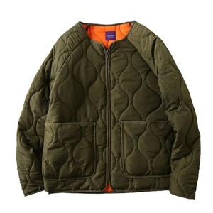 Giacca europea e americana per il tempo libero amekaji <span class=keywords><strong>senza</strong></span> colletto <span class=keywords><strong>cappotto</strong></span> imbottito in cotone versatile <span class=keywords><strong>cappotto</strong></span> di abbigliamento da lavoro funzionale alla moda retrò - Product Image 1