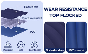 <b>Inflatables</b> Chairs Flocked Surface Lounge Chair With Backrest Ergonomic <b>Inflatable</b> Couch - Product Image 2