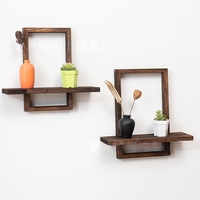 Lot de 2 étagères flottantes rustiques en bois massif, étagère murale de rangement, décoration murale, cuisine, chambre, anniversaire