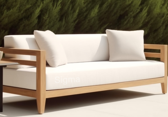 Custom High Quality Garden Outdoor Patio Furniture Teak Wooden Sofa Set