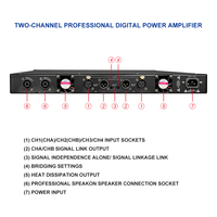 IPALADE DK21000 3000W aktif güç Amplifier-20K/10K Surround ses ve 90dB SNR ile Metal kasa KTV/sahne/konferans için