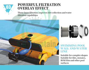 Robot de Limpieza de Piscinas Water Crown de Alta Calidad, con Función de Retraso, Batería de Litio, Mango de Plástico, Recargable - Product Image 2