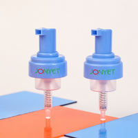 Botol Pompa Busa Silinder PET Siap Kirim 100ml 150ml Putih dan Biru Matte untuk Kemasan Perawatan Kulit Pembersih Wajah Mousse