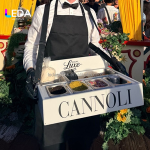 LEDA Moderna Bandeja Acrílica Personalizada para Exhibición de Postres con Soporte de Hombro, Bandeja Móvil para Tiramisú, Servicio de Comida Callejera, Eventos en Parques, Catering - Product Image 4
