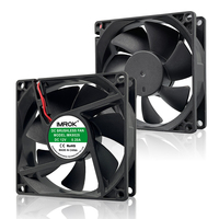 Ventilateur de refroidissement axial DC 80x80x25 mm 5V 8025 pour boîtier d'ordinateur, mini ventilateur 12V
