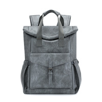 Sac à dos en PU style forêt, minimaliste, grande capacité, tendance, luxueux, unisexe, pour ordinateur portable, sac d'école pour étudiants