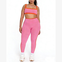 Ensemble de yoga 2 pièces respirant et coloré pour femme : soutien-gorge de sport et short de course taille haute à séchage rapide