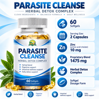Capsules de détoxification à formule personnalisée, extra-fortes, en gélules molles, aide à éliminer les parasites, OEM