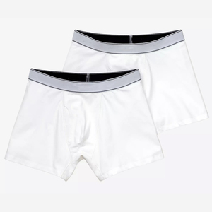 Sous-vêtements pour hommes en coton pur de qualité en gros, boxers souples, basiques, respirants, en coton - Product Image 2