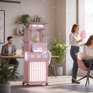 Nouvelle machine <span class=keywords><strong>professionnelle</strong></span> à <span class=keywords><strong>barbe</strong></span> à <span class=keywords><strong>papa</strong></span> entièrement automatique, à monnayeur, en coton, fabriquée par Magic Operated Robot Makers - Product Image 2
