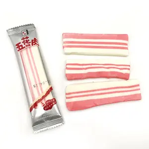 Streaky pork shape bacon meat raw meat chewy chewing soft candy sweet candy wholesale candy