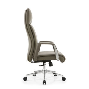 Silla Giratoria Ergonómica Profesional, Silla de Oficina Ejecutiva de Cuero PU para Jefe, Función de Inclinación, Base Resistente - Product Image 2