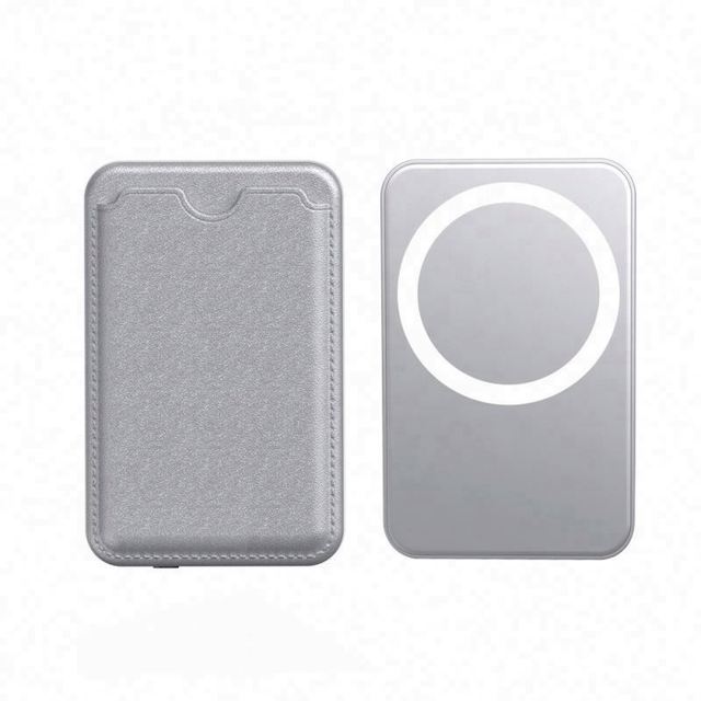 Custom Logo Card Holder Cheapest Magnetic Power Bank Cash Holder Wallet 80w Wireless Charger 5000mah