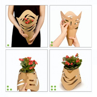 Sacs cadeaux en papier kraft minimalistes biodégradables pour fleurs, pochettes porte-fleurs pour la Saint-Valentin, fournitures d'emballage de bouquets