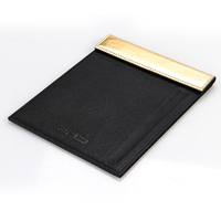 Haute Qualité Or/Noir PU Cuir Magnétique A4 Fichier Dossier Menu Presse-papiers Bloc-Notes Mémo Clip Conseil Fichier Dossier