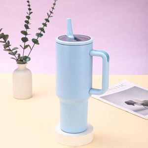 40oz H5.0 Handle Car Travel Mug Stainless Vacuum Tumbler Lid Straw Non-Slip ODM Custom Design - Product Image 1