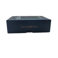 Boîte d'emballage de périphérique de jeu Csgo en carton noir avec logo personnalisé, couvercle, matériaux recyclés, lamination mate, gaufrage, doublure en éponge
