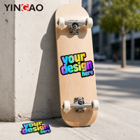 Autocollant découpé sur mesure, lettrage holographique arc-en-ciel, logo textuel, autocollant en vinyle imperméable pour bouteille d'eau, autocollants pour skateboard, logo