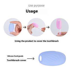 Portable Travel <b>Toothbrush</b> Head Protective <b>Cover</b> Creative Dust-proof Food Grade Silicone Dental Box - Product Image 2
