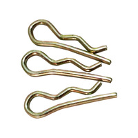 Yellow/White Zinc Plated Carbon Steel Stainless Steel R Shape Split Cotter Pin Heavy Duty Wave R Clip Lock Retaining Pin