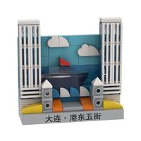 Ensemble de blocs de construction architecturaux BRICK personnalisés et exclusifs pour l'identité d'entreprise, pour l'affichage de la marque, cadeau commémoratif