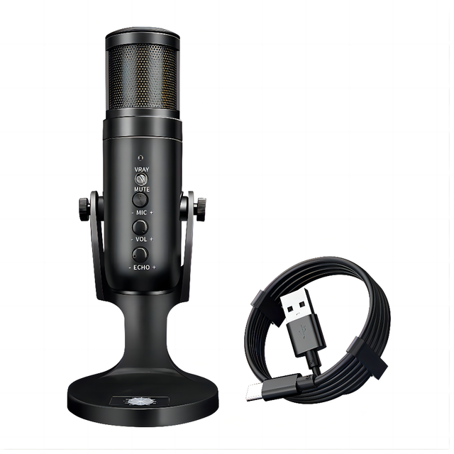 Demao MU900 Professional USB Condenser GAMING MICROPHONE with RGB Microphone Stand for Game Podcast Studio Recording