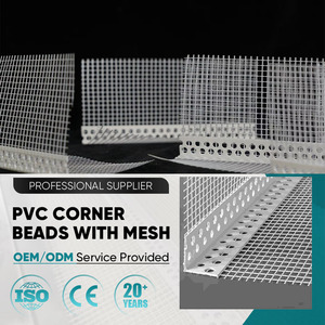 Perfiles de Esquina de PVC de Alta Resistencia con Malla de Fibra de Vidrio para Enlucido de Paneles de Yeso, <span class=keywords><strong>EIFS</strong></span>, ETICS y Fachadas - Product Image 1