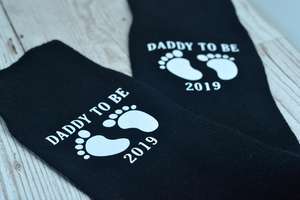Personalised Your Text Here Anti-Bacterial Letter Pattern Novelty <strong>Socks</strong> Dad Daddy <strong>Uncle</strong> Grandad Birthday Wedding Great Present - Product Image 2