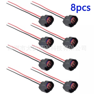 Ev6 Ev14หัวฉีดน้ำมันเชื้อเพลิงรถยนต์ขั้วต่อหาง8ชิ้น12V Ip65ฉนวนพีวีซีสำหรับ Ls3 Ls2หลบ - Product Image 1