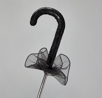 Parapluie droit en dentelle style campagnard à prix d'usine pour décoration de mariage, ouverture semi-automatique, 8 baleines, pour robe de soirée et de mariée