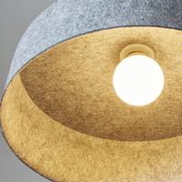 Lustre acoustique vintage en feutre LED pour restaurant, loft, éclairage de plafond, abat-jour coloré, cuisine, café