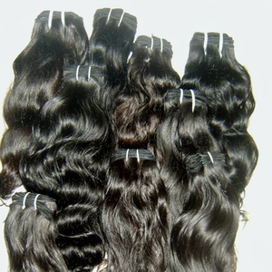 Extensiones de Cabello Humano Indio Remy de Primera Calidad, de un Solo Donante. Ondas Naturales Profundas de Máquina de Doble Trama, Calidad Natural Perfecta, Mejor Precio - Product Image 1