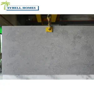 Encimeras de cemento de cuarzo para cocina, piedra Artificial gris, encimera de hormigón pulido