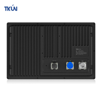 TKUN Monitor LCD Layar Sentuh Kapasitif HD 1080P 15.6 Inci 1000Nits Tahan Air IP65 USB Baru untuk Bisnis Warna Hitam