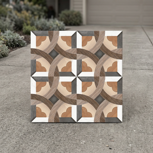 Carreaux de sol en porcelaine émaillée numérique 400x400mm, design moderne foncé, pour parking, usage intensif, revêtement de sol extérieur - Product Image 6