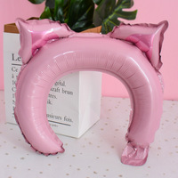 Ballons en forme de tête d'animal de dessin animé, couvre-chefs pour enfants, ballons en aluminium pour la décoration de fêtes de Noël et d'anniversaire