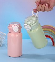 Mini Termo de Acero Inoxidable 304 con Tapa de Pop-Up de un Clic, Taza Térmica Portátil de Bolsillo para Estudiantes