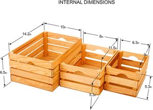 Cajas de madera de anidación, decoración rústica de estilo granja, venta al por mayor, para exhibición decorativa vintage - Product Image 3