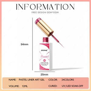 JTING Nouvelle Arrivée Populaire Gel Liner Pastel pour Nail Art 24 Couleurs Collection de Vernis à Ongles Gel Marque Privée Personnalisée ODM/OEM - Product Image 2