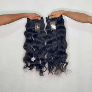 Paquete de cabello humano virgen indio sin procesar, grado 12A, ondulado y rizado, con cierre frontal HD - Product Image 1