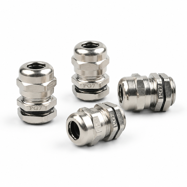 Nickel Plated Brass PG Thread Cable Gland SS304 SS316 IP68 Waterproof Cable Connector for Industrial Electrical Wiring Cabinet